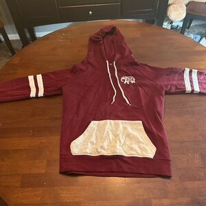 Empyre Burgundy Hoodie with Gray Accents